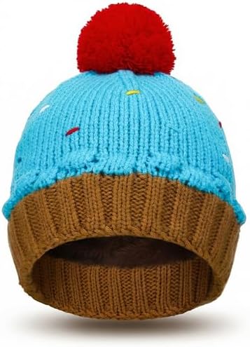 1 Pcs Christmas Cupcake Beanie Hat for Women and Teens