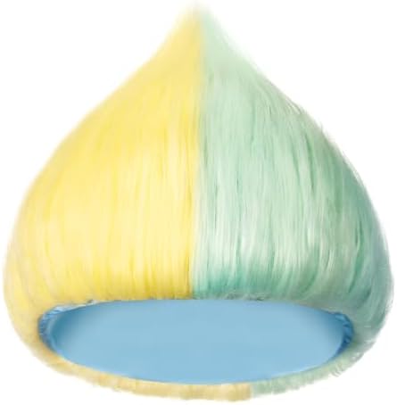 1 Pcs Funny Wig Crazy Hair for Halloween Party Green Yellow