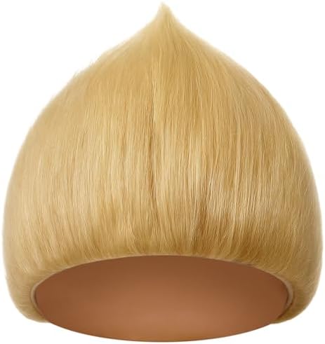 1 Pcs Funny Wig Crazy Hair for Halloween Party Light Gold