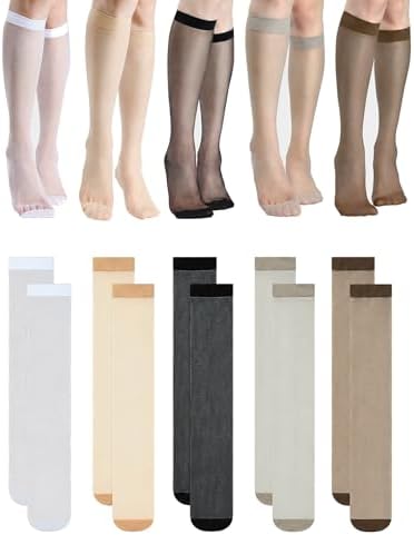 10 Pairs 20/10 Pairs Knee High Stockings for Women