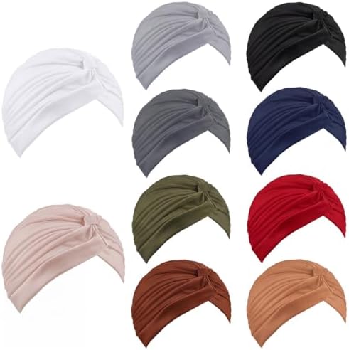 10 Pcs Head Wraps Turbans for Women Stretchy Chemo Cancer Headwears