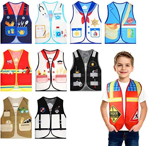 10 Pcs Kids Community Helper Dress Up Vest Career Cosplay Cloth Toddlers