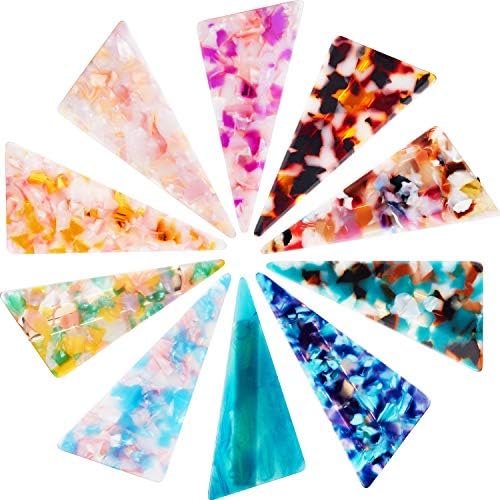 10 Pieces Acrylic Resin Hair Clips Barrettes Geometric Alligator Hair