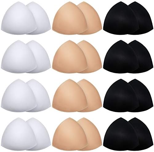 12 Pairs Women Sports Bra Insert Triangle Bra Pads