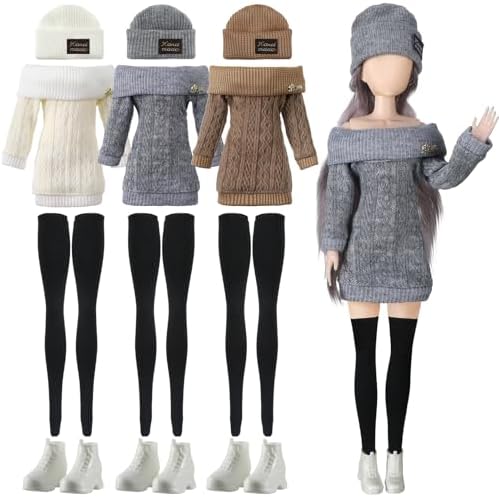 12 Pcs Doll Clothes and Accessories for 12 Inch Summer Dolls Sweater