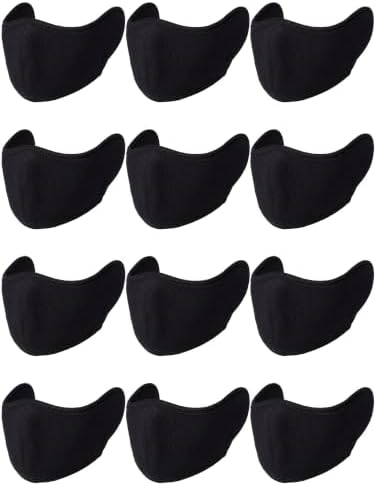 12 Pcs Winter Face Cover Mask Neck Gaiter Black