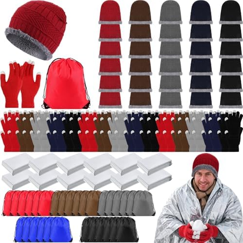 120 Pcs Charity Donation Homeless Care Supplies Bulk Winter Beanie