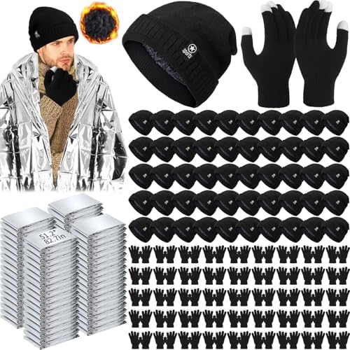 150 Pcs Homeless Care Package Supplies Bulk Black