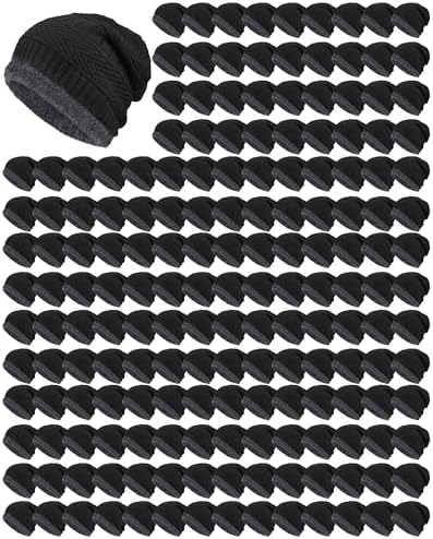180 Pieces Winter Beanie Hats Bulk for Men Women Warm Beanie Cap Knit