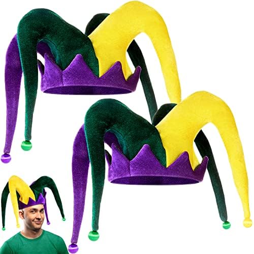2 Pack Mardi Gras Jester Hat Giant Costume Masquerade Carnival
