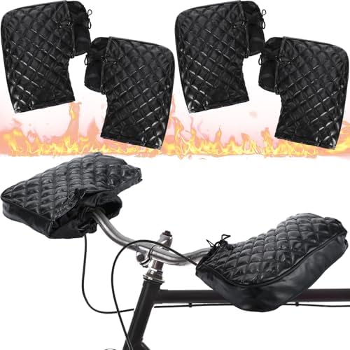 2 Pair Bike Handlebar Mitts Winter Motorcycle Handlebar Gloves for Cold