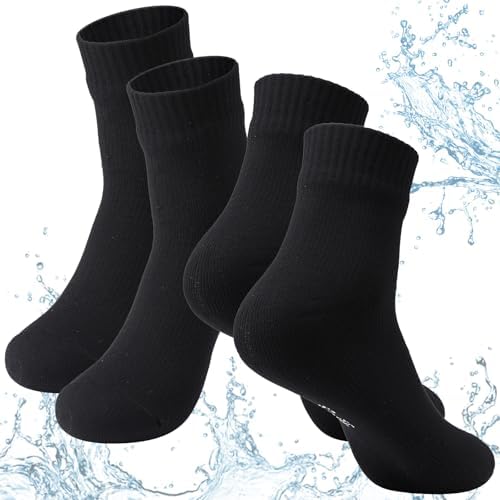 2 Pairs Waterproof Unisex Breathable Ankle Socks Skiing Hiking Wading