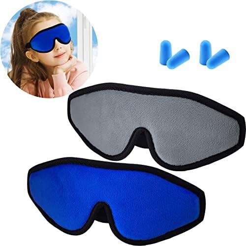 2 Pcs 3D Sleep Mask for Kid Foam Eye Mask