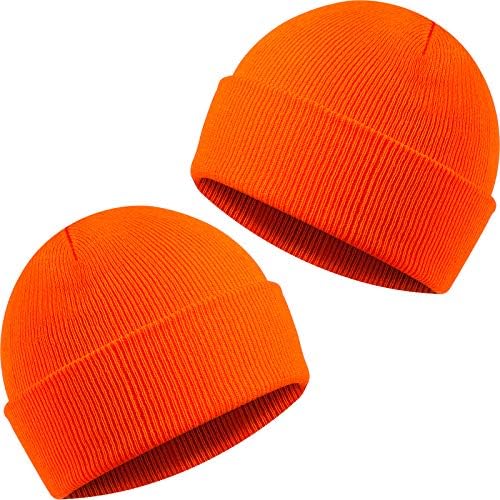2 Pcs Beanie Blaze Hat Cuff Knit Cap for Men