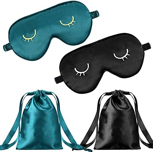 2 Pcs Cute Sleep Eye Mask for Kid Silk Eye Cover