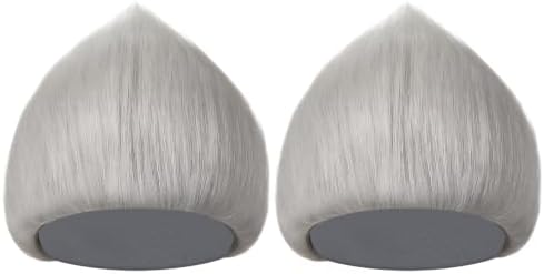 2 Pcs Funny Wig Crazy Hair for Halloween Party Gray