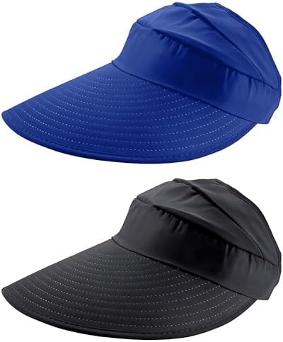 2 Pieces Sun Visor Hats UV Protection Caps Summer Wide Brim Beach Hat