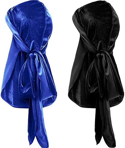 2 Pieces Velvet Baby Durags Kids Durag Toddler for Boys Girls Caps 360