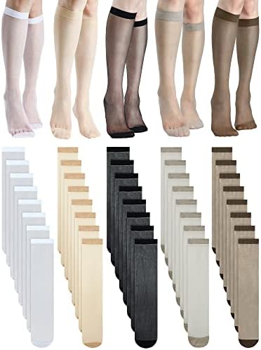 20 Pairs 20/10 Pairs Knee High Stockings for Women