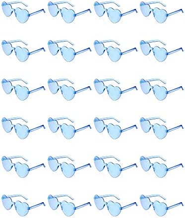 24 Pairs Heart Shaped Sunglasses Bulk