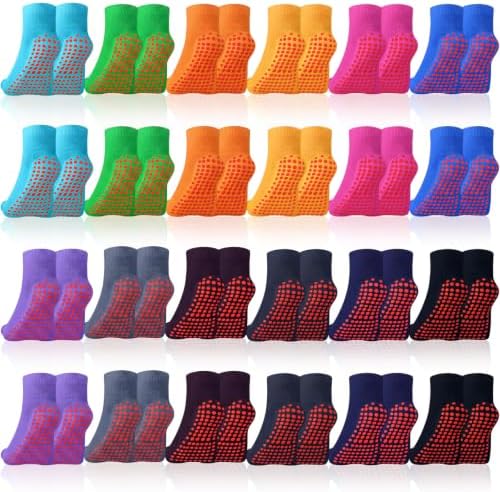 24 Pairs Kids Grip Socks