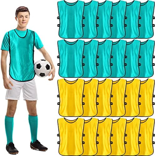 24 Pcs Kids Pinnies Scrimmage Vest Soccer Pinnies