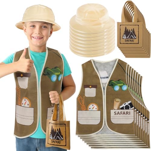 24 Pcs Kids Safari Party Favors Explorer Costume Set