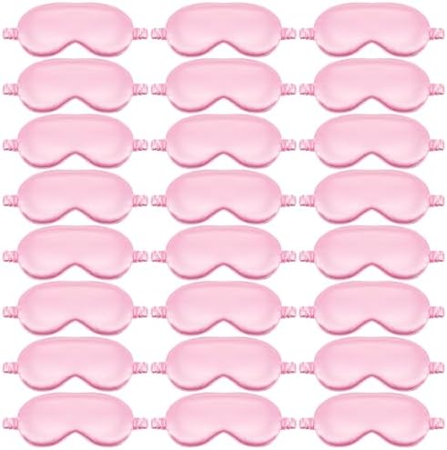 24 Pcs Silk Sleep Eye Masks Soft Satin Masks for Sleeping with