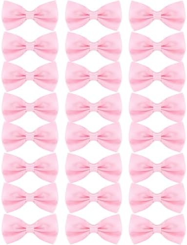 24 Pieces Pink Men's Bow Ties Bulk