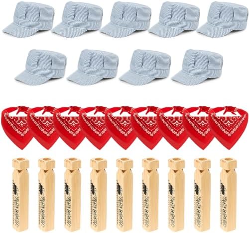 27 Pcs Halloween Train Conductors Costume Accessories Set