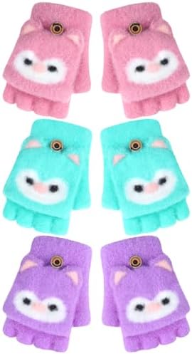 3 Pair Flip Top Mitts