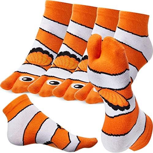 3 Pairs Christmas Clownfish Animal Socks Funny Novelty Fish Socks
