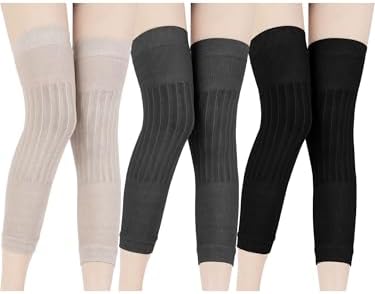 3 Pairs Long Knee Warmers for Women Men 3Color