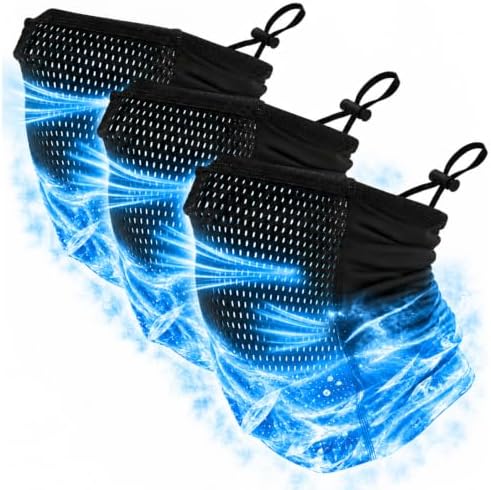 3 Pc Cooling Neck Gaiter for Men Women Summer Breathable Face Mask