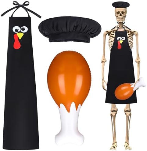 3 Pcs 12 ft Thanksgiving Skeleton Outfits Giant Skeleton Accessories