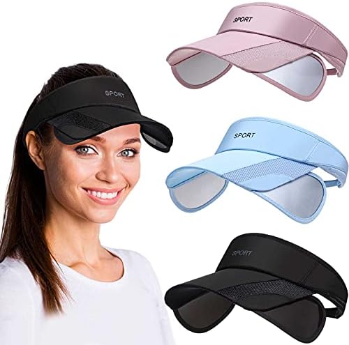 3 Pcs Sun Protection Women Sports Visor Hats