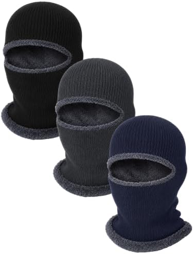 3 Pieces Winter Balaclava Ski Mask for Men Women
