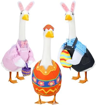3 Set Easter Bunny Goose Outfit for 23" Porch Goose Holiday Pink Blue