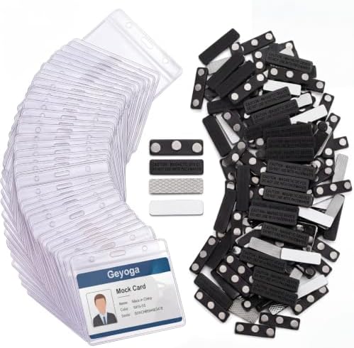 300 Pack 4x3 inches Magnetic Name Badge Holders Bulk