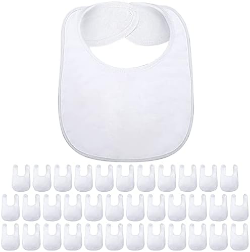 36 Pcs Sublimation Blanks Baby Bibs Bulk for DIY Crafts