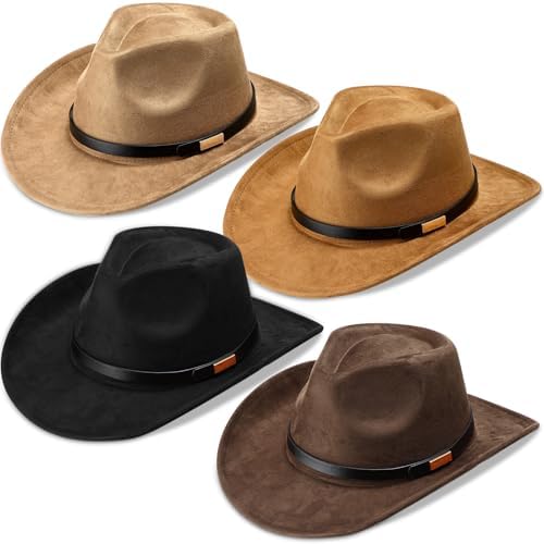 4 Pack Cowboy Hat Unisex