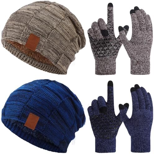 4 Pack Winter Hats for Men Beanie
