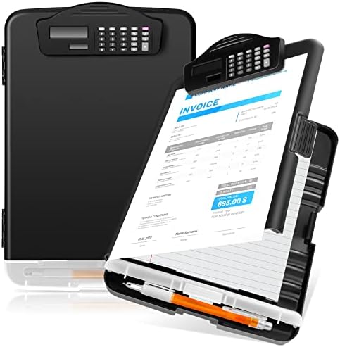4 Packs Calculator Clipboard with Storage