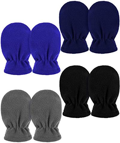 4 Pair Baby Toddler Winter Mittens 6-12m
