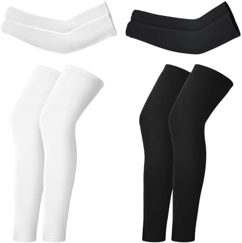 4 Pairs Kids Compression Arm and Leg Sleeves