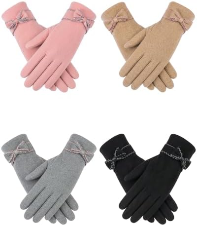 4 Pairs Winter Gloves for Women