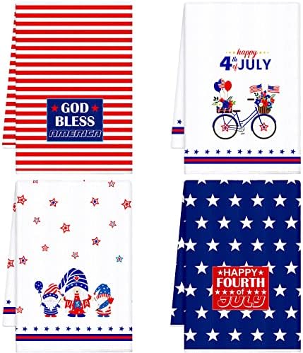 4 Pcs 4th of July Kitchen Towels