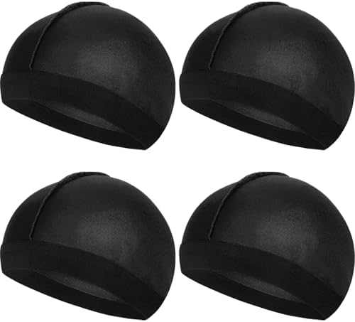 4 Pcs Kids Satin Wave Caps Elastic