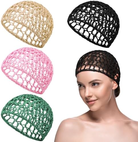 4 Pcs Mesh Crochet Hair Net