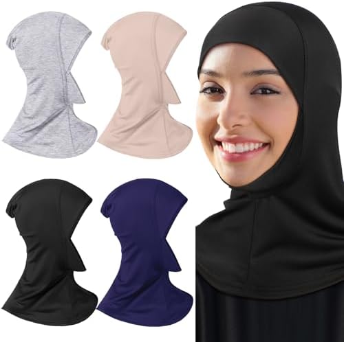 4 Pcs Modal Hijab Cap for Women 4Color